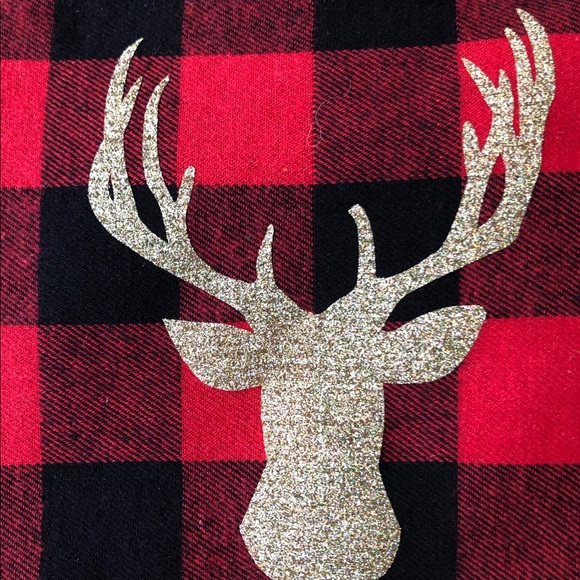 Monogram Red & black buffalo check purse, tote bag - Picture 6 of 8